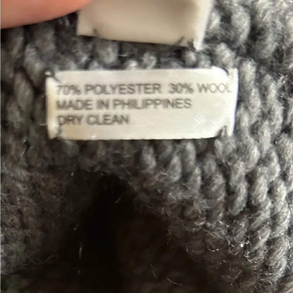 Portolano Gray wool/Polyester Blend Infinity Scarf